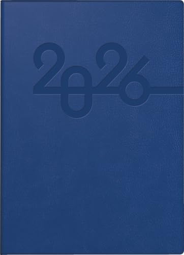 rido/idé Taschenkalender Mod. Technik III 2026 | A6, Kunstleder, blau