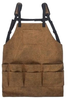 PPQIRU Tool Aprons Multifunctional Tool Apron Woodworking Apron Heavy Duty Waxed Unisex Canvas Work Apron Waterproof Apron For Tools(20oz Canvas 68x68cm)