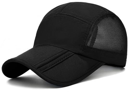 HORREX Pliable herrhatt, Maillage hatt dam med visir, solskydd herrmössa med visir, Pare Soleil Capello Dam Sommar för Activités de Plein Air Pêche Randonnée Voyages
