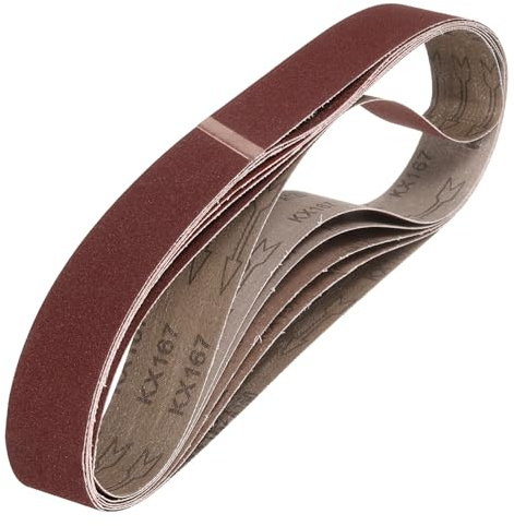 QUARKZMAN 50mm x 915mm Nastri Abrasivi, 6Pz 180 Grana Carta Vetrata per Levigatrice Ossido di Allumina Per Lavorazione Legno, Lucidatura Metalli, Affilatura Coltelli