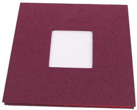 Didiseaon Álbum de Fotos Autoadhesivo con Cubierta de Lino y Ventana Páginas Adhesivas para Scrapbooking Álbum para Bodas Graduaciones y Recuerdos Familiares