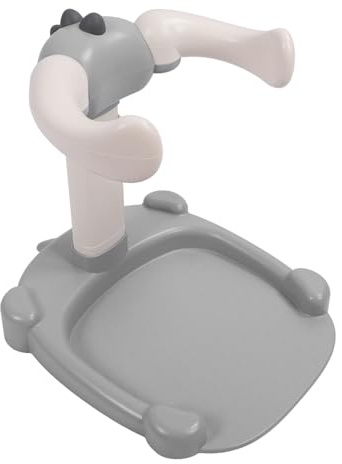 Fabater Baby Kram Badtorn Justerbar Halkfri Duschhållare för Småbarn för Säkert Bad Hemma (Grå)