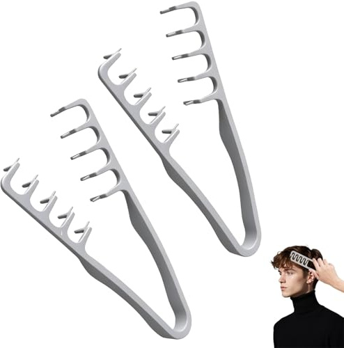 2 peines de textura, peine voluminizador de dientes anchos, herramienta de volumen de raíz de diseño sin costuras, accesorios de aseo para mujeres y hombres