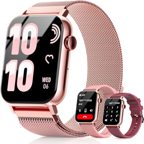 Trendia Smart Watches for Women, 1.83 HD Fitness Tracker (Answer/Make Calls), 120+ Sport Modes with Heart Rate/Sleep Monitor, IP68 Waterproof, Fitness Watch for iOS Android, Pink
