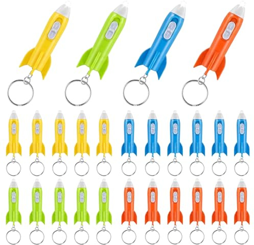TaimeiMao 26 Porte-Clés Mini-Lampes Torches, Mini-Lampes Torches Fusées