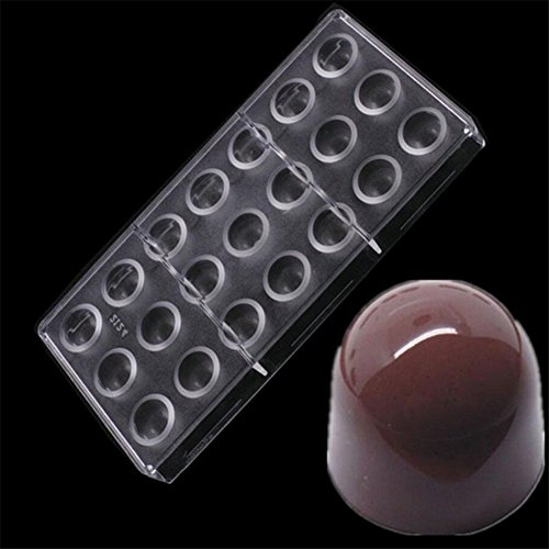 Ecosway - Stampo per cioccolatini, 21 fori quadrati, sagoma 3D, trasparente, in policarbonato, per cioccolato, gelatine, caramelle, sugarcraft, fondant Pattern E