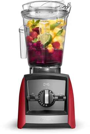 Vitamix A2500 Ascent Series Smart Blender, Professional-Grade, 64 oz. Low-Profile Container, Red (Renewed)