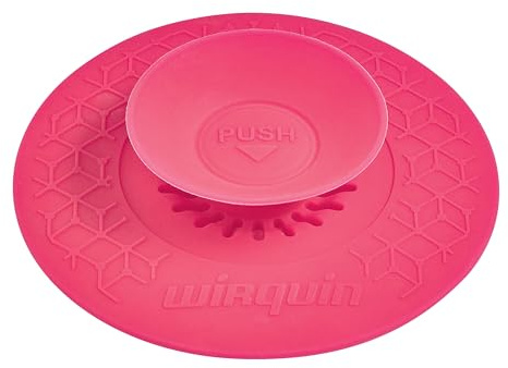 Wirquin 30722334 Bouchon et Filtre Universel Uppy adapté aux évacuations évier, lavabo, Baignoire, Rose
