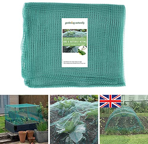 Gardening Naturally Soft Green Anti Butterfly Netting for Garden Fruit Crop Protection (2m x 10m)- Anti Bird Protection Mesh