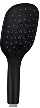 JOHO Duschkopf Groß mit 3 Strahlarten, Hochdruck Handbrause Wassersparend mit Antikalk-Funktion, Duschbrause Shower Head für Baden Schwarz