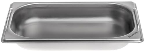 Allpax GN Behälter 1/4 Edelstahl - Höhe 40 mm - mit Griffe - geeignet für Chafing Dish, Bain Marie, Saladette