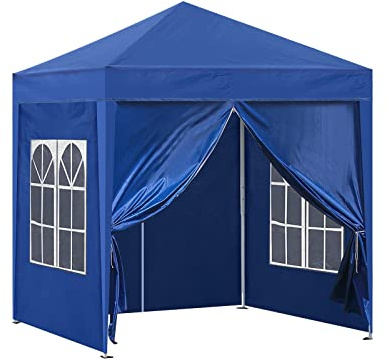 CLIPOP Gazebo pop-up da giardino, 3 x 3 m, con 4 pannelli laterali e borsa per il trasporto, resistente e istantaneo, per matrimoni, campeggio, spiaggia
