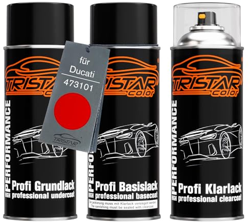 TRISTARcolor Lack sprayburkar för Ducati 473101 Anniversary Red + klarlack