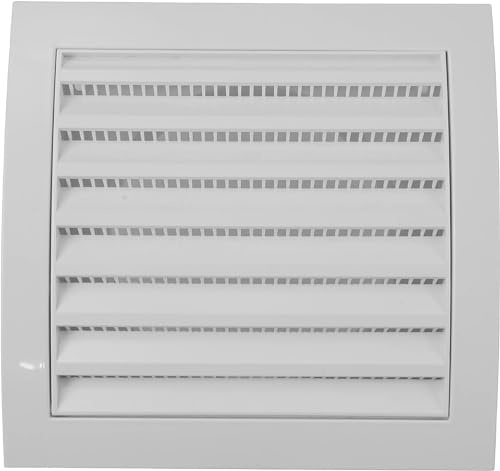Vent Systems 100 mm Ventilador de ventilación de la secadora y tubo de ventilación del baño, rejilla exterior blanca, cubierta de ventilación de la secadora - evita la entrada de insectos - 10 cm