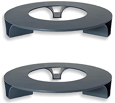 terraced® - 2er Set - Blumentopf Untersetzer - Farbe: Anthrazit - Rund - 27cm Durchmesser – Untersetzer Blumentopf – Recycling Material - Made in Germany