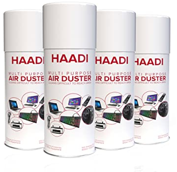 Compressed Air Duster for Pc 400ml-Pack of 4 Air Cleaner Electronics Air Spray Can Multi Purpose Keyboard Duster Spray Gun Pressurised Air Canister