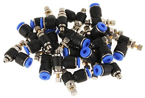 Pneumatischer Schnellanschluss, 20Pcs OD 4mm Rohr M5 Luftventilanschluss mit ovalem pneumatischem Anschluss Sicher zu verwenden
