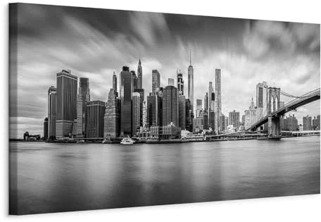 murando - Akustikbild Bilder Akustikschaum Hochleistungsschallabsorber Schallschutz Leinwand 1 tlg Wandbild Raumakustik Schalldämmung New York Stadt City NY d-B-0154-b-a