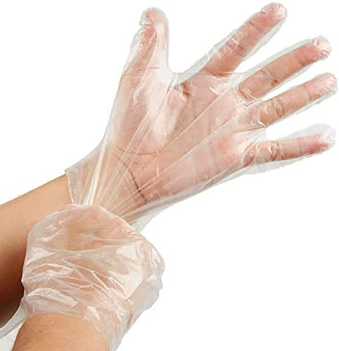 BULK {100 Count} LARGE Disposable Food Service Poly Gloves Cleaning Non-Sterile for Kitchen ,Cooking, Food Prep, BBQ