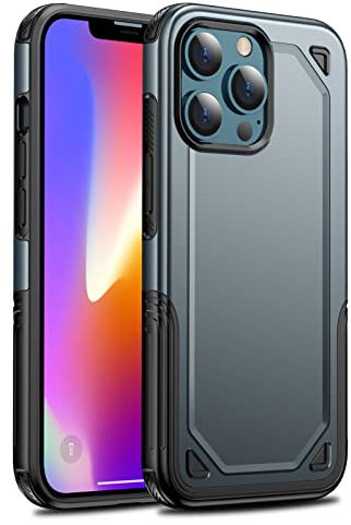 XD Designs Schutzhülle für iPhone 13/13 Pro/13 Pro Max, robust, militärisch, robust, stoßfest, staubdicht, hart, Polycarbonat, robust, langlebig, Blau, 13 Pro 6,1 Zoll