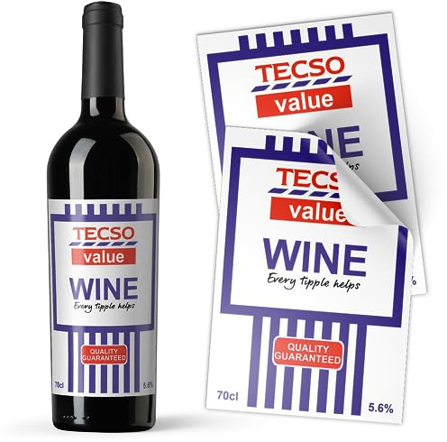 Lustiger Aufkleber für Wein, Weihnachten, Wichteln, Supermarkt, Budget, Alkoholflasche, Geschenk, Neuheit Getränke, Aufkleber (Wert Wein [3er-Pack])