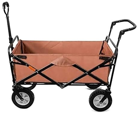 RUVOO Bollerwagen Faltbar Handwagen Campingwagen Home Klappbarer Gartenwagen, Robuster Wagen, Einkaufswagen Für Outdoor, Camping, Angeln, Zugwagen Mit 4 Rädern Strandwagen Transportwagen