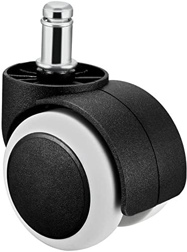XYWHPGV Office Chair Casters Wheels 2 Inch PU Twin Wheel Universal 11mm Stem Swivel Caster White(85010 294f5 cbbe1 40dfd c9178 9bc9d