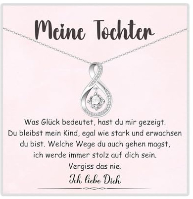 wynn's Geschenke für Frauen, Infinity Kette für Frau Freundin, Geschenk an Meinen Tochter Schwester Beste Freundin zum Abschluss Einschulung Geburtstag Weihnachten