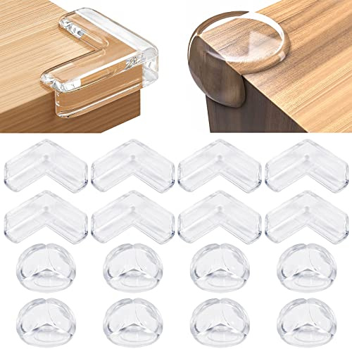 Paraspigoli per Bambini, 16 Pezzi Trasparenti Paraspigoli Bambini para Spigoli Bimbi Muro para Angoli per Bambini Copri Spigoli per Mobili Copri Angoli per Bambini para Spigoli per Mobili