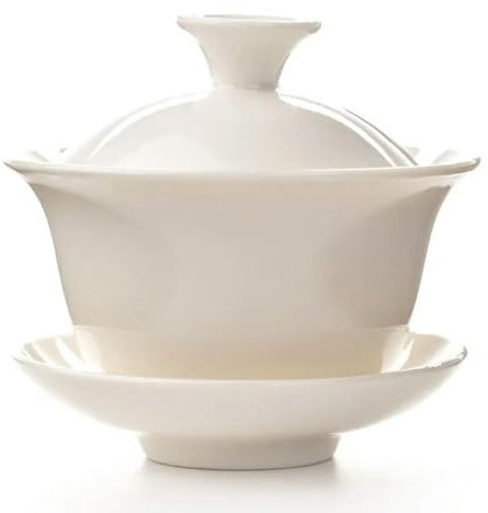HGYEDA Tazze da tè Gaiwan eleganti tradizionali cinesi, zuppiera da tè in ceramica, coperchio, piattino, tazza da tè Kung Fu
