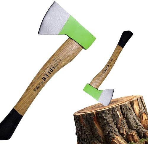 sopomarkt24 Professional Handbeil 600g, Hand Beil, Hickorystiel, Spaltbeil, Campingbeil, Holzeinschlag, Gartenwerkzeug, Rutschfester Griff, ergonomisches Design, Camping Forst 074
