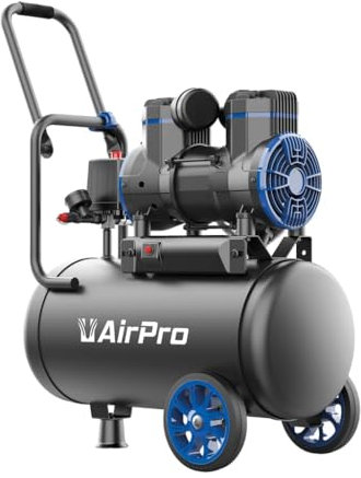 Compressore d'aria senza olio, 24 l, compressore silenzioso, 2 CV, senza manutenzione e compatto, 2600 W, compressore ad aria compressa max. 8 bar, compressore senza olio