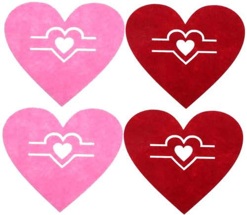 MAGICLULU 4 Sacchetti A Forma Di Cuore Per Decorazioni Di Sacchetti Per Posate Articoli Per Feste Di Nozze