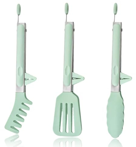 3 st silikon köksredskap, professionella kökstång, silikon grilltång, professionell spaghetti tång, lämplig för pasta, biff, grill, spaghetti för tång