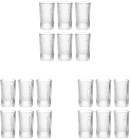 Jägermeister Shotgläser Set 4cl - 6er Set Schnapsglas – Eichstrich 2cl & 4cl - Spülmaschinenfest und Standfestes Likörglas - Das Original – Schnaps, Likör Glas (Packung mit 3)