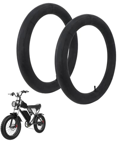 Motorcycle Inner Tubes 2Pcs 20x4.0 for Ridstar Q20 Ouxi V8 Super73 E-Bike | Fit for Ridstar Q20 Q20 Pro, Ouxi V8 and Super73, 2-piece 20x4.0 inner tube set for fat tyre e-bike wheel repair