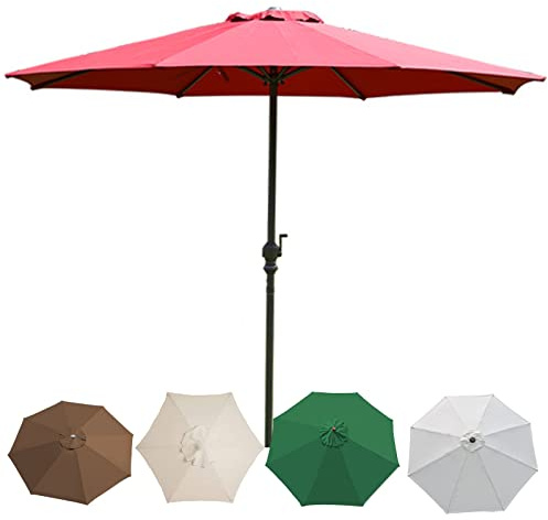 LSLYTQ Shade Canopy, Outdoor Table Umbrella, Easy Folding Setup, 8 Sturdy Ribs, Rain Windproof Umbrella, for Balcony, Dining Tables, Gardens, Patios, Decking, Outdoor Parasol good