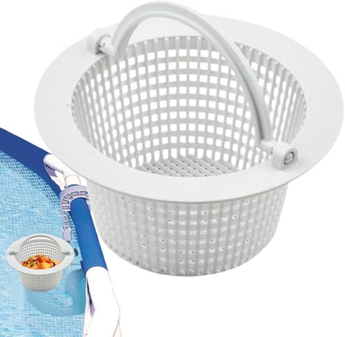 Ylnailky Cesta de skimmer para piscina, repuesto de cesta de filtro con asa, accesorio de limpieza de piscina para eliminar hojas, escombros de pelo, hierba
