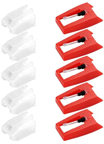 5PCS Record Player Needles, Turntable Replacement Needle, Durable Record Player Needle Replacement Accessories, Compatible with Vinyl Record Player,Phonograph