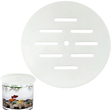 Anti-Spring-Deckel für Aquarium, schneidbar, rund, Schutzüberdachung mit Loch, Fischschildkröten, Abdeckung für Garnelen, Schildkröten, Terrarien, Lebensraum