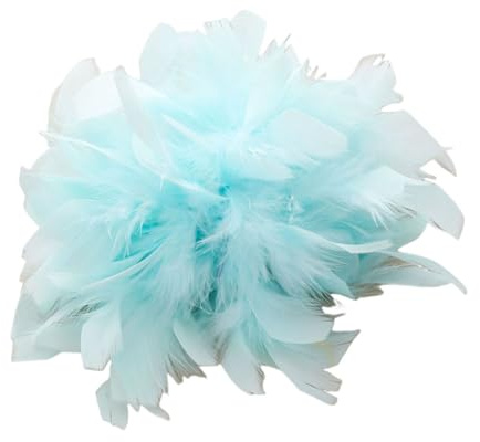 Kabelife Multicolor 16CM Groß Federn Brosche Damen Mädchen Pins Kleid Zubehör Fascinators Kostüme Dekor (Hellblau)