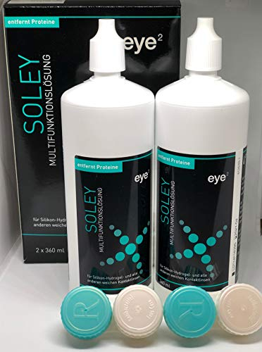 eye² soley Kombilösung für weiche Kontaktlinsen 2x360 ml Doppelpack