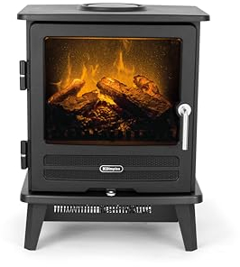 Dimplex Willowbrook Optimyst Water Vapour Electric Stove Fire, Real Flame Effect, Black Fireplace, Log Fuel Bed, 1000W/2000W Fan Heater, Adjustable Thermostat, Remote Control