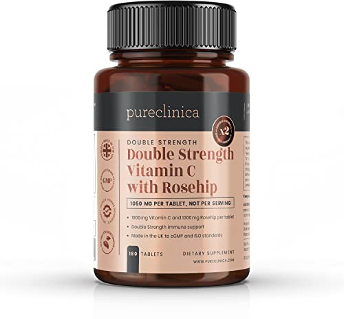 Vitamina C con Rosa Canina - 2000 mg x 180 Compresse - 6 Mesi di fornitura!