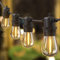 Quntis Guirnalda Luces Exterior 16M/53ft, Impermeable IP65 Conectable Luces Terraza Exterior con 15+1 Bombillas, Luces LED para Jardín, Terraza, Patio, Fiesta, Balcon, Boda - Blanco Cálido