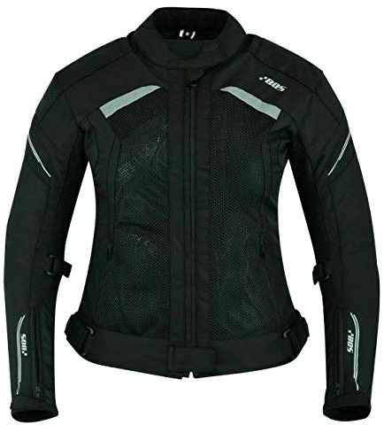 BOSmoto Motorradjacke Herren | Leichte, Sommer Mesh Motorcycle Stadt Textiljacke Männer mit CE Schulter Ellbogen und Rückenprotektoren, Breitenverstellung (M, Aylin), team-2097-8789-7823,2095