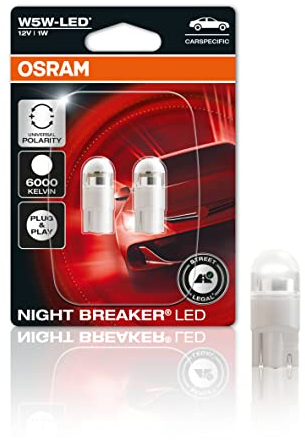 Osram NIGHT BREAKER LED W5W - CARSPECIFIC, 6.000K, erste strassenzugelassene Nachrüstlampe , modellspezifisches Standlicht/Positionslicht/Innenraumbeleuchtung