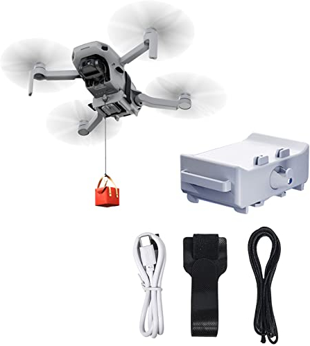Airdrop - Dispositivo di rilascio per trasporto carico utile compatibile con DJI Mini2/Mini 2 SE/Mini SE, accessori per droni per matrimoni, ricerca e salvataggio