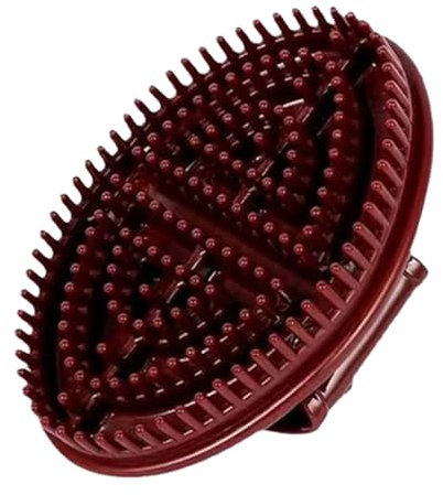 Brosse de soin des cheveux pour cuir chevelu dense - Pour éviter les rayures du cuir chevelu - Avec massage moelleux - Nourrit les racines - Prévient la perte - Rouge