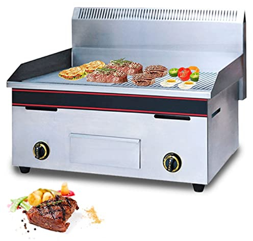 Generisch BBQ Grill Tragbare Grillplatte Outdoor Garten - Gusseisen Backplatte 2 Brenner, Einstellbare Temperatur Für Restaurant Küche Camping, Indoor Oder Outdoor Kochen